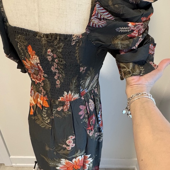 FARM Rio x Anthropologie Floral Midi Dress XS NWT Puff Sleeve Boho - Picture 6 of 12